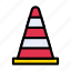block, cone, protection, road, safety 