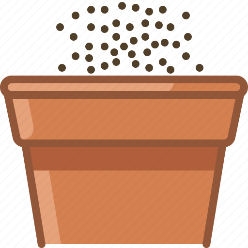 Earth, earthen, flowerpot, gardening, pouring, seeding icon - Download on Iconfinder