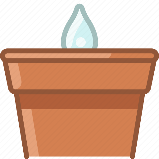 Drop, earthen, flowerpot, gardening, seeding, watering icon - Download on Iconfinder