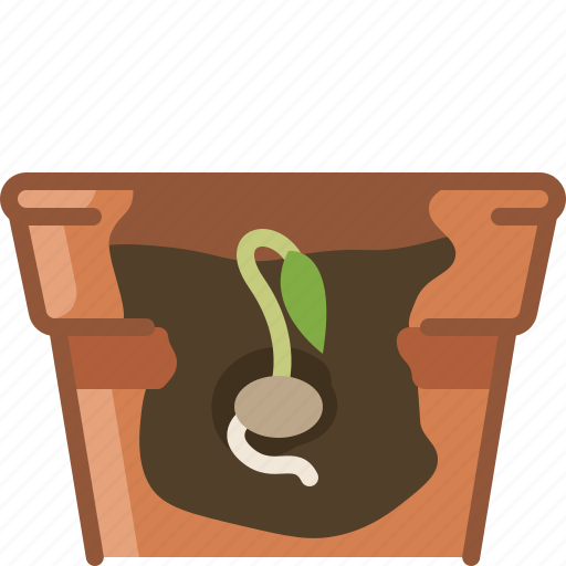 Earthen, flowerpot, gardening, germination, growth, seeding icon - Download on Iconfinder