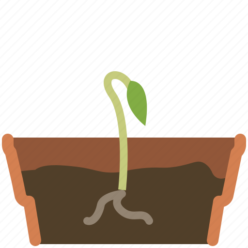 Earthen, flowerpot, gardening, germination, growth, seeding icon - Download on Iconfinder