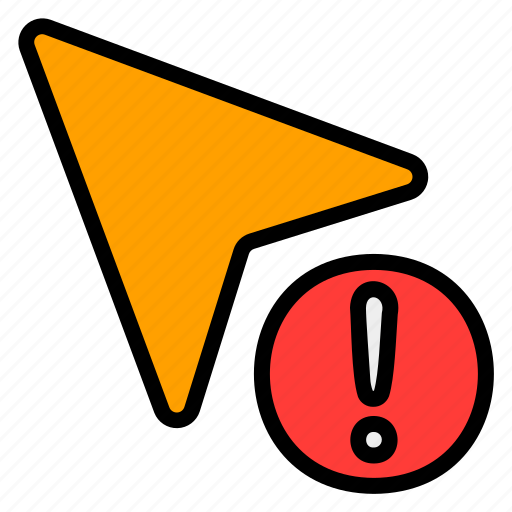Warning, cursor, interface, mouse, alert, danger, error icon - Download on Iconfinder
