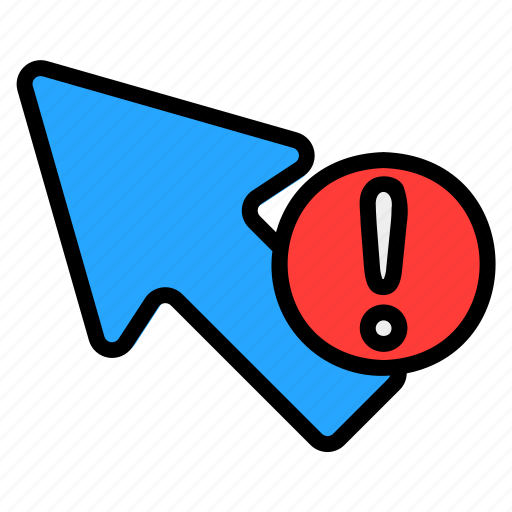 Warning, cursor, interface, mouse, alert, danger, error icon - Download on Iconfinder