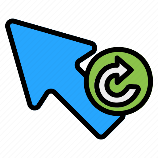 Rotate, arrow, cursor, pointer, reload, sync, update icon - Download on Iconfinder