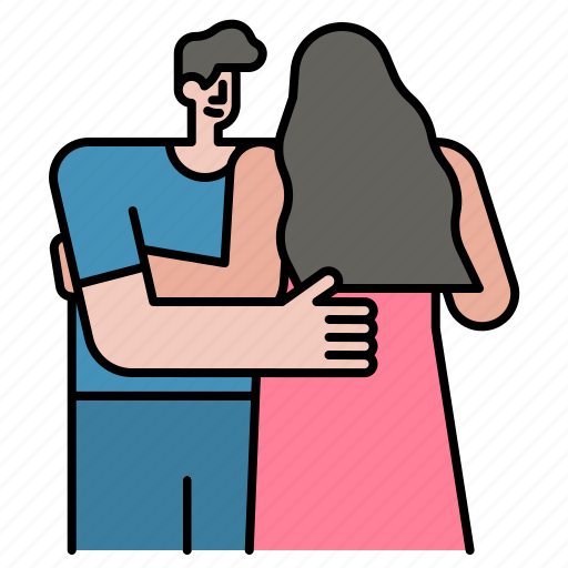 Hug, beloved, couple, embrace, affection, romantic, love icon - Download on Iconfinder