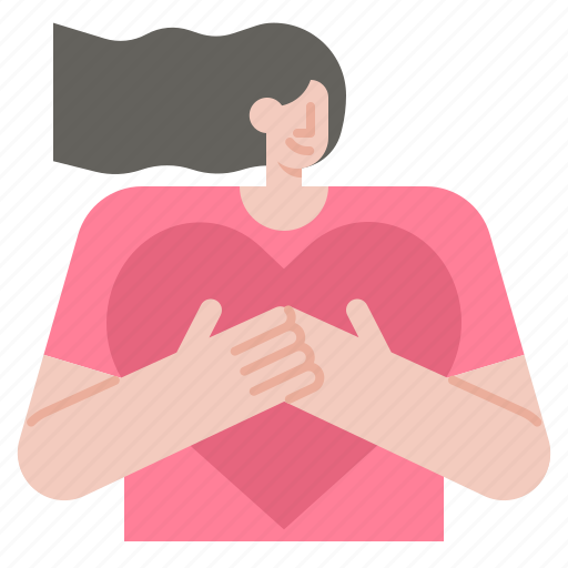 Love, yourself, self, hug, woman icon - Download on Iconfinder