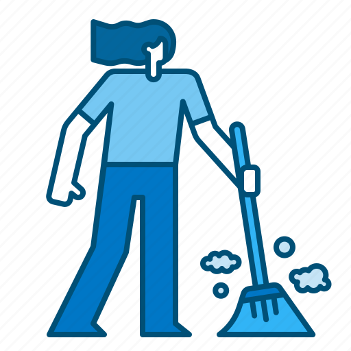 Cleaning, brush, household, housekeeping, sweeping, broom icon - Download on Iconfinder