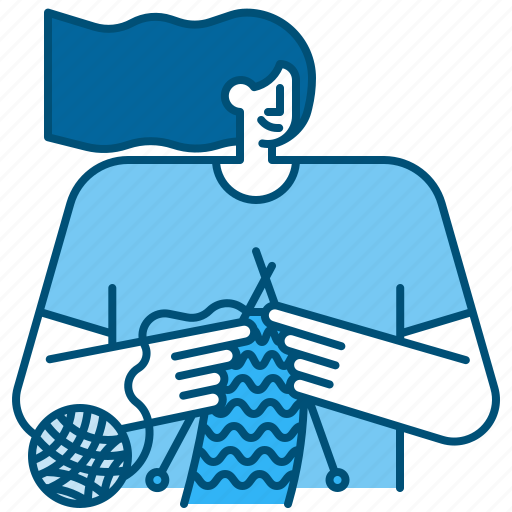 Knitting, handmade, crochet, handcraft, craft, thread, needle icon - Download on Iconfinder