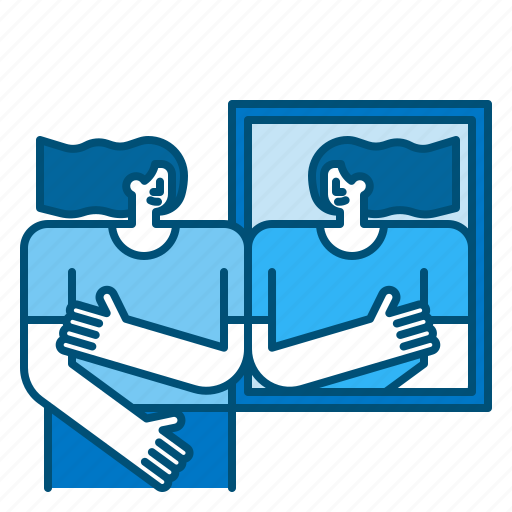 Selfcare, love, care, hug, mental, health, mirror icon - Download on Iconfinder