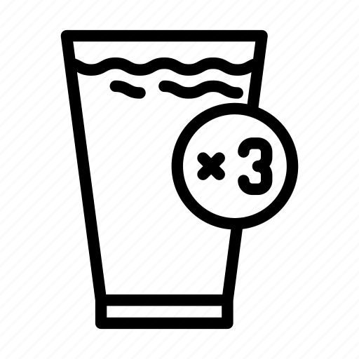 Drink, few, glasses, water, self, care, procedure icon - Download on Iconfinder