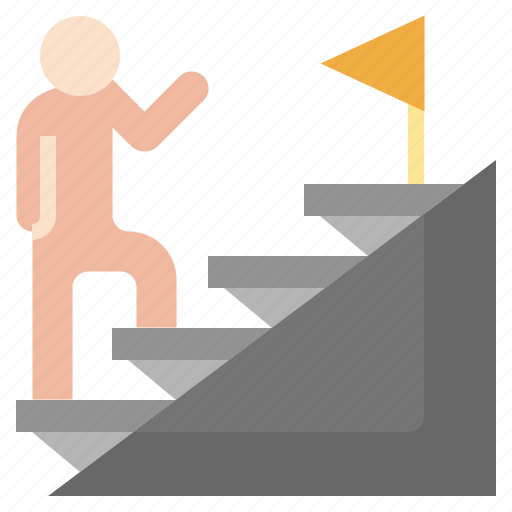 Stairs, climbing, goal, reach, business icon - Download on Iconfinder