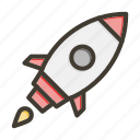 rocket, spaceship, launch, startup, space