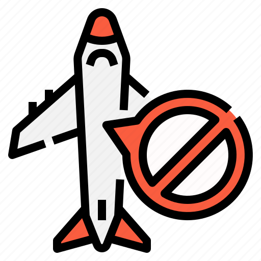 Airplane, covid, forbidden, no, protection, self icon - Download on Iconfinder