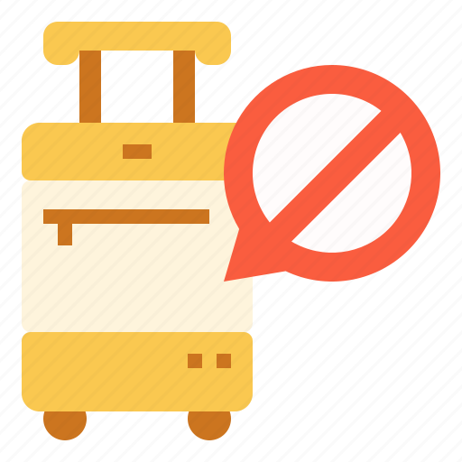 Baggage, covid, luggage, no, protection, suitcase, travel icon - Download on Iconfinder