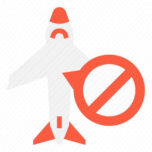 Airplane, covid, forbidden, no, protection, self icon - Download on Iconfinder