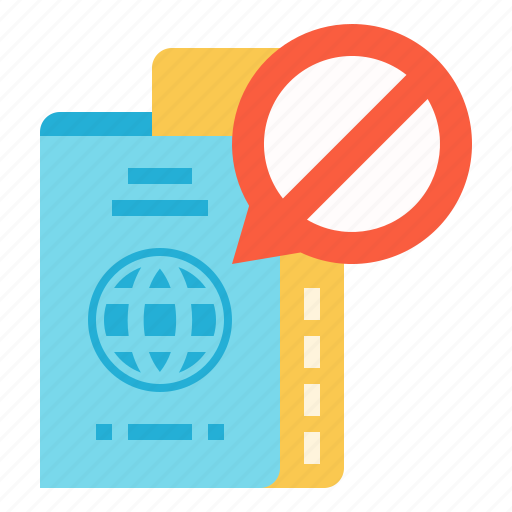 Banned, covid, forbidden, id, identity, passport, protection icon - Download on Iconfinder
