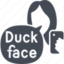duck face, flash, girl, instant, photo, selfie, smartphone 