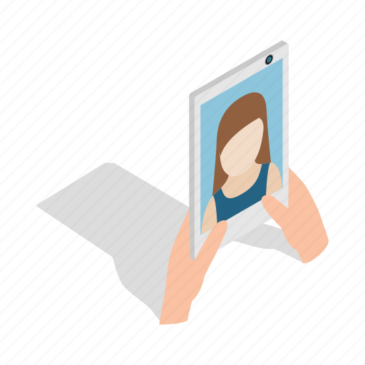 Isometric, mobile, phone, photo, portrait, selfie, smartphone icon - Download on Iconfinder