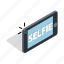 isometric, mobile, phone, photo, portrait, selfie, smartphone 