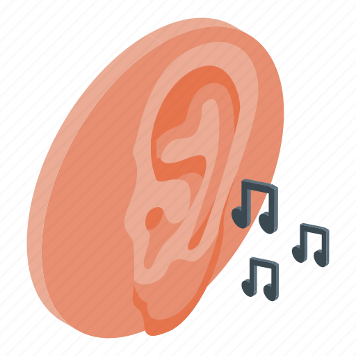 Hearing, music, isometric icon - Download on Iconfinder