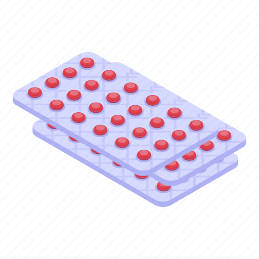 Blister, vitamin, isometric icon - Download on Iconfinder