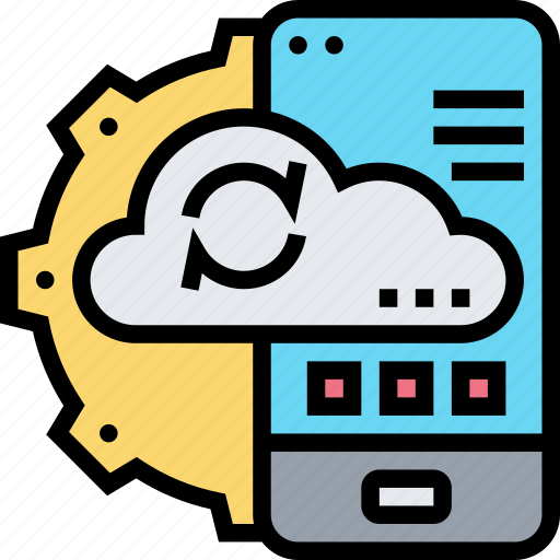 Cloud, synchronizes, backup, data, storage icon - Download on Iconfinder