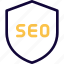 seo, shield, safety, security 