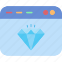 browser, diamond, jewelry, webpage, window