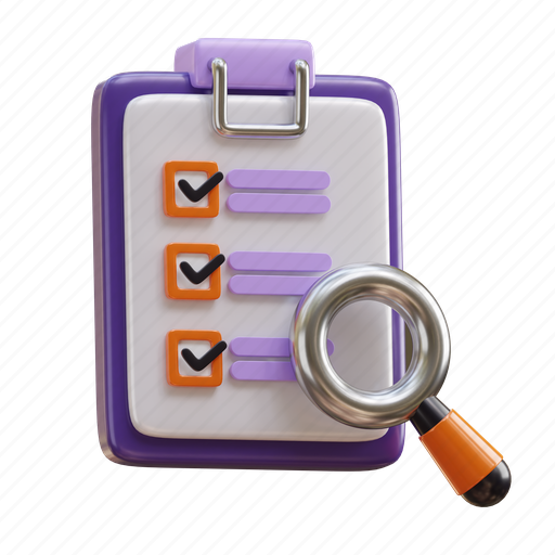 Seo, audit, inspection, clipboard, report, checklist 3D illustration - Download on Iconfinder