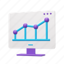 graph, render, seo, stats, bar chart, optimization, monitor, presentation 