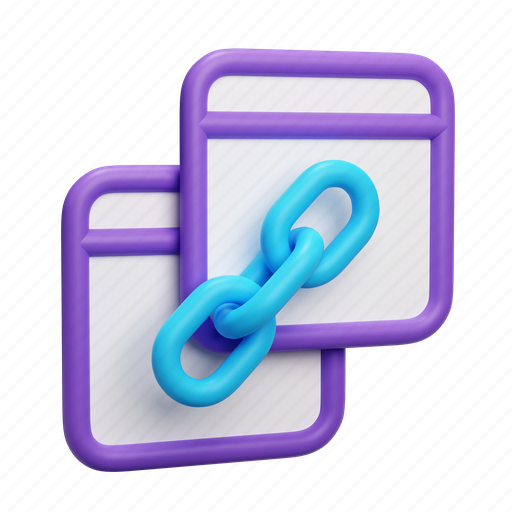 Link, window, render, chain, connect 3D illustration - Download on Iconfinder