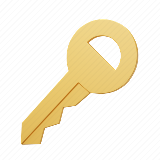 Key, render, password, privacy, safety, security, open 3D illustration - Download on Iconfinder