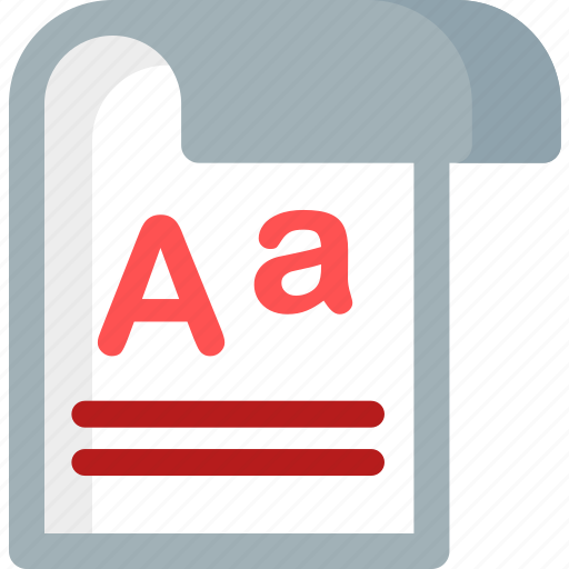 Font, alphabet, document, letter, page, paper, write icon - Download on Iconfinder