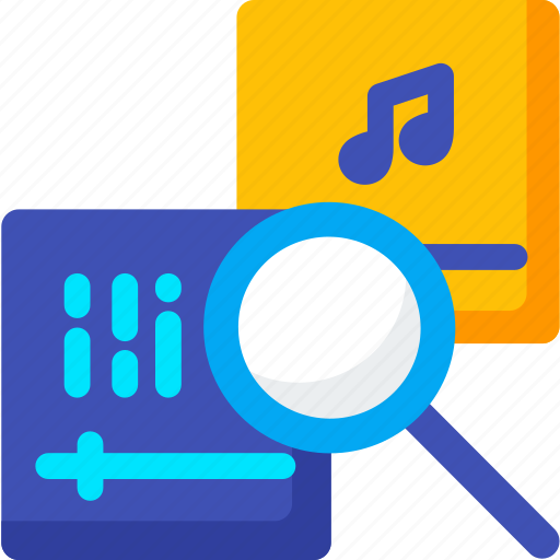 Music, search, audio, find, magnifier, media, play icon - Download on Iconfinder