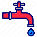 pipe, save water, tap, water drop, water flow