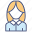 avatar, executive, female, profile, user, women 
