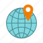 globe, location, map, mark, marker, pin, pointer 