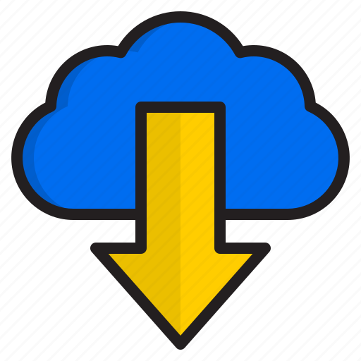 Arrow, cloud, down, download, file, save icon - Download on Iconfinder