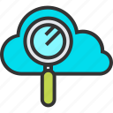 cloud, engine, glass, magnifying, optimization, search, seo