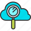 cloud, engine, glass, magnifying, optimization, search, seo 