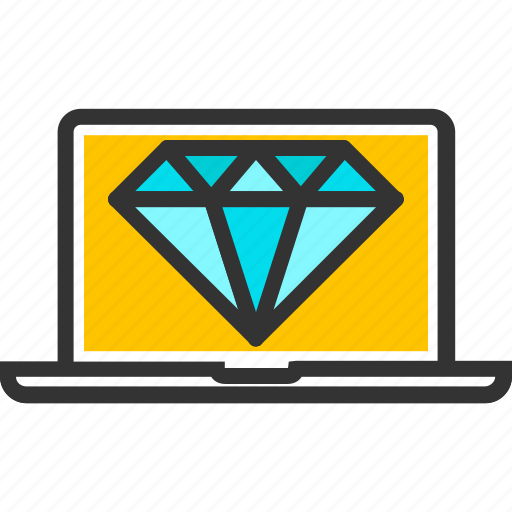Clean, code, crystal, diamond, laptop, coding, development icon - Download on Iconfinder