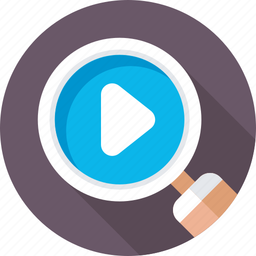 Magnifier, multimedia, search video, seo, video marketing icon - Download on Iconfinder