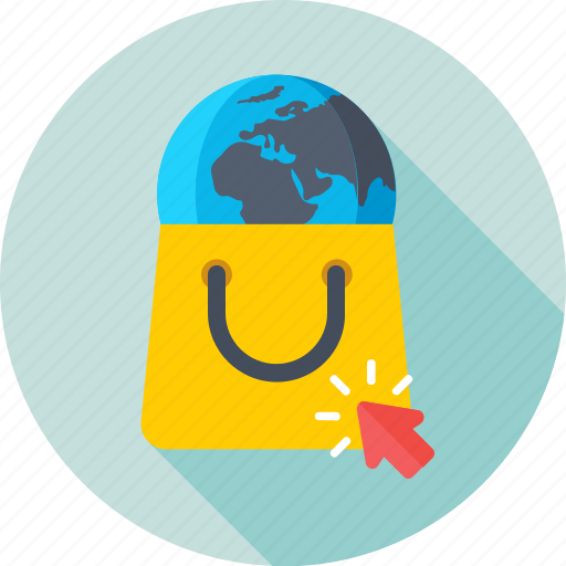 Ecommerce, eshop, global, globe, shopping bag icon - Download on Iconfinder