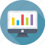 analytics, bar chart, infographics, monitor, online graph 