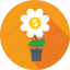 dollar, growth, income, investment, money plant 