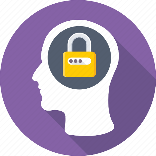 Confidential, head, lock, mind, privacy icon - Download on Iconfinder