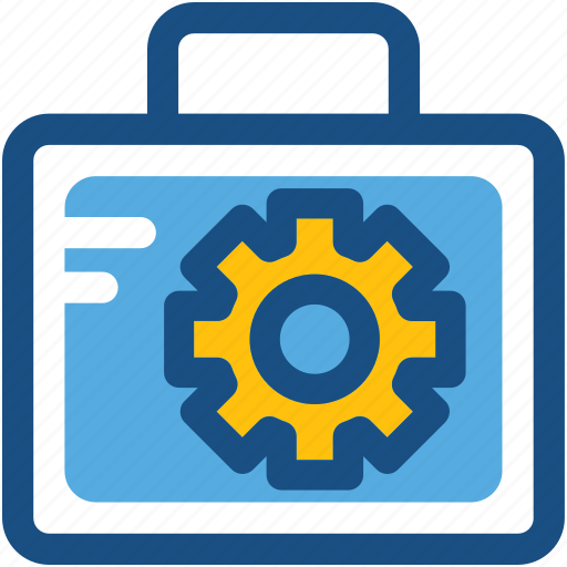 Briefcase, cog, gear, optimization, tools kit icon - Download on Iconfinder