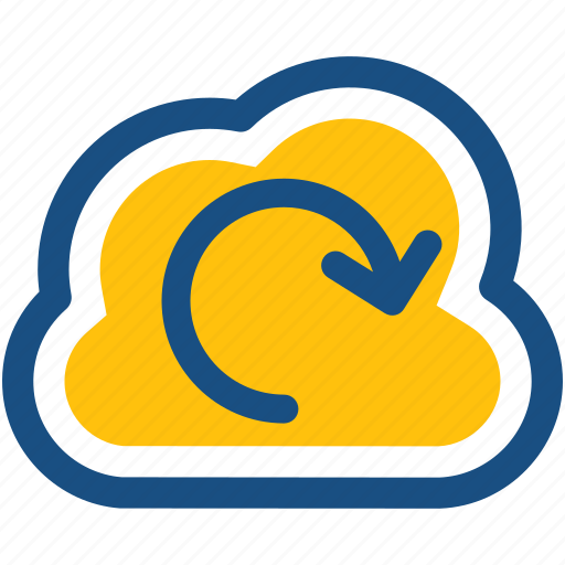 Cloud loading, cloud refresh, cloud sync, synchronization, updating cloud icon - Download on Iconfinder