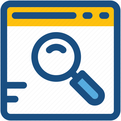 Internet browsing, internet exploring, magnifier, web browsing, web search icon - Download on Iconfinder