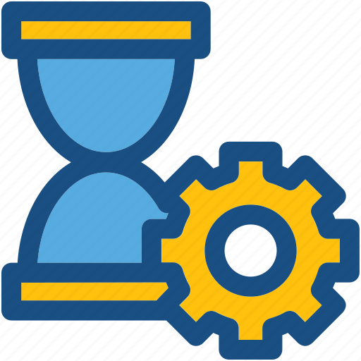 Cog, hourglass, loading, processing, sand glass icon - Download on Iconfinder